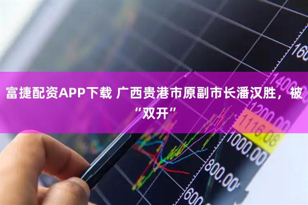 富捷配资APP下载 广西贵港市原副市长潘汉胜，被“双开”